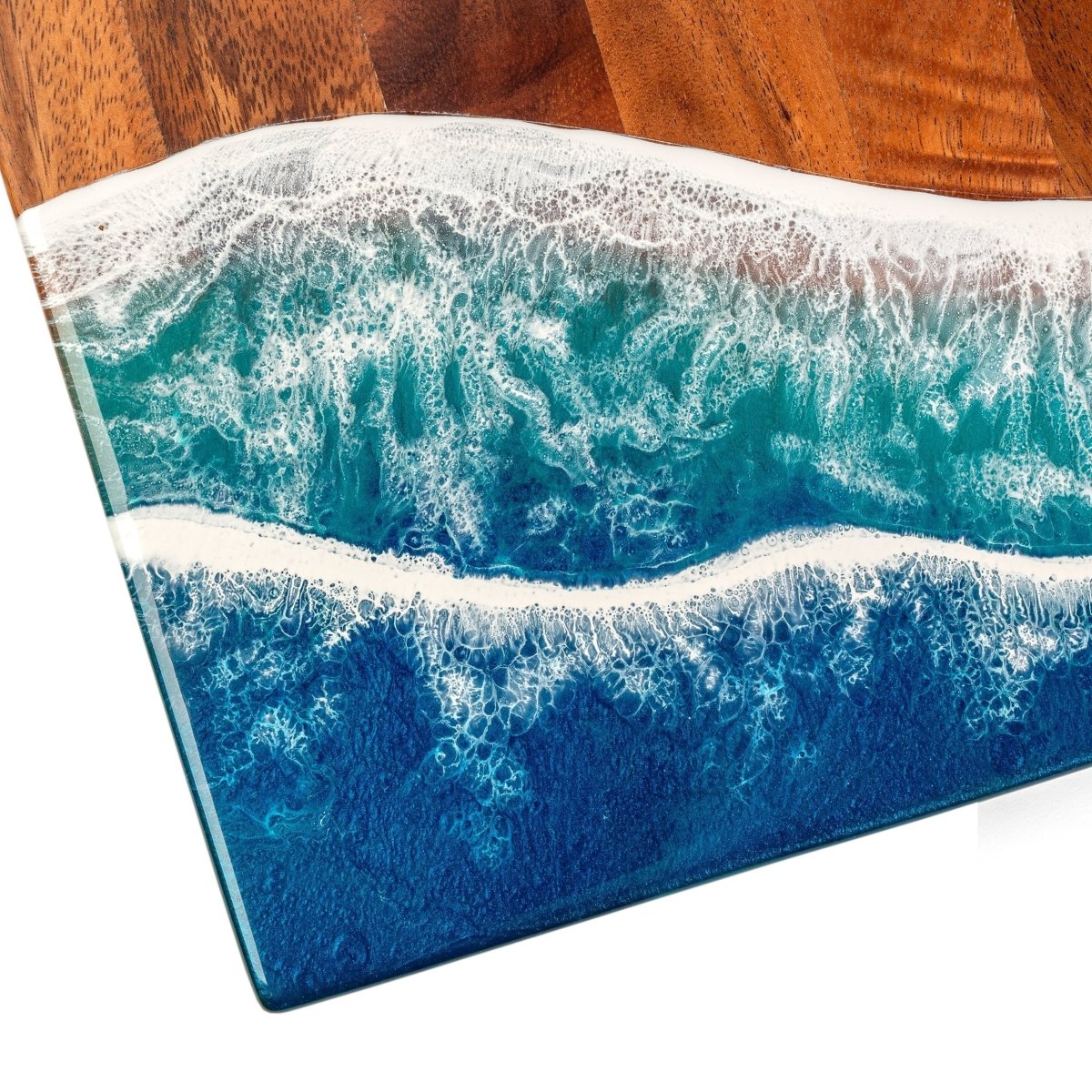 1ft x 2ft Resin & Wood Travel Cornhole Set | Beach Wave - EGCH12R-03-WB | American Cornhole Association