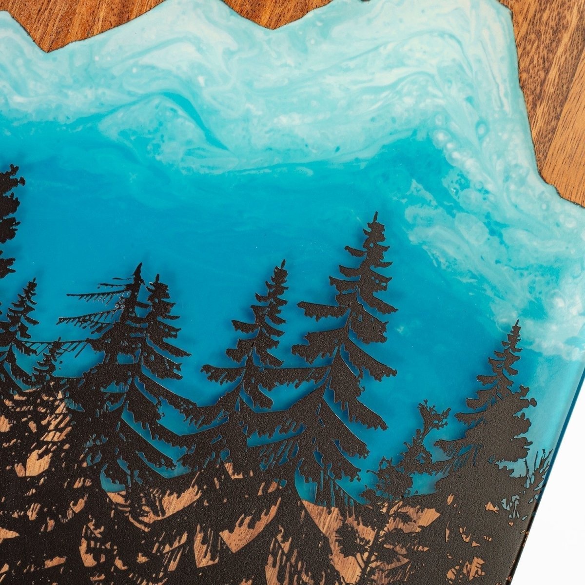 1ft x 2ft Resin & Wood Travel Cornhole Set | Mountain Collection - Blue EGCH12RLE-14-WB | American Cornhole Association