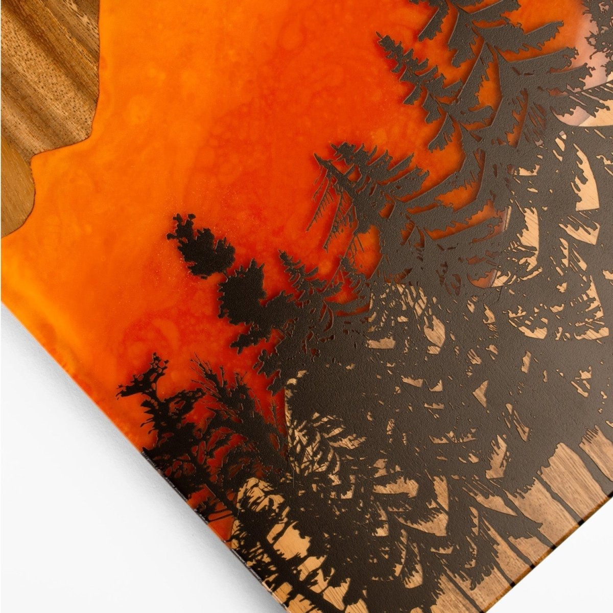 1ft x 2ft Resin & Wood Travel Cornhole Set | Mountain Collection - Orange EGCH12RLE-13-WB | American Cornhole Association