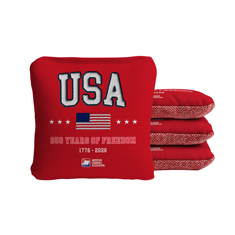 250 Years of Freedom Bags Limited Edition Synergy Soft Cornhole Bags | 07.26 DROP - Red 107041-134 | American Cornhole Association