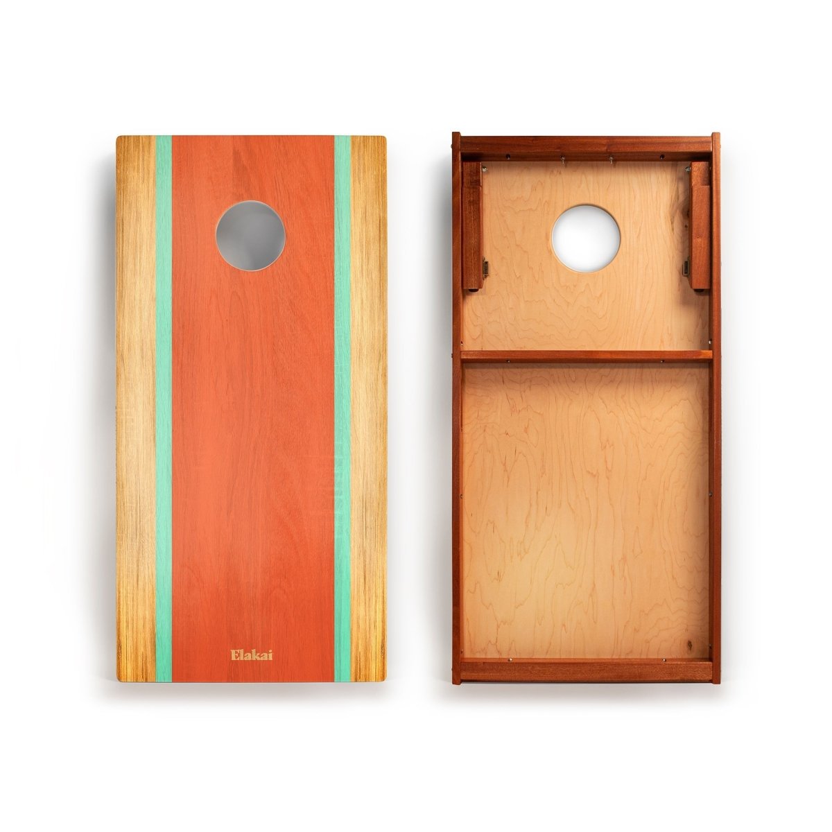 2ft x 4ft Graphic Wood Classic Cornhole Set | Classic Beach Stripes Collection - Guppy EGCH24P-57 | American Cornhole Association