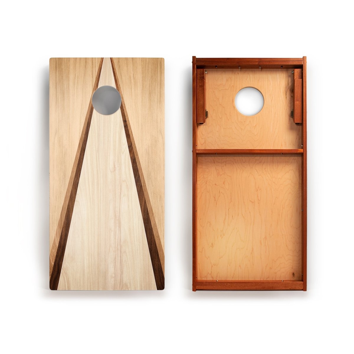 2ft x 4ft Graphic Wood Classic Cornhole Set | Classic Triangle Collection - Retro Wood EGCH24P-65 | American Cornhole Association