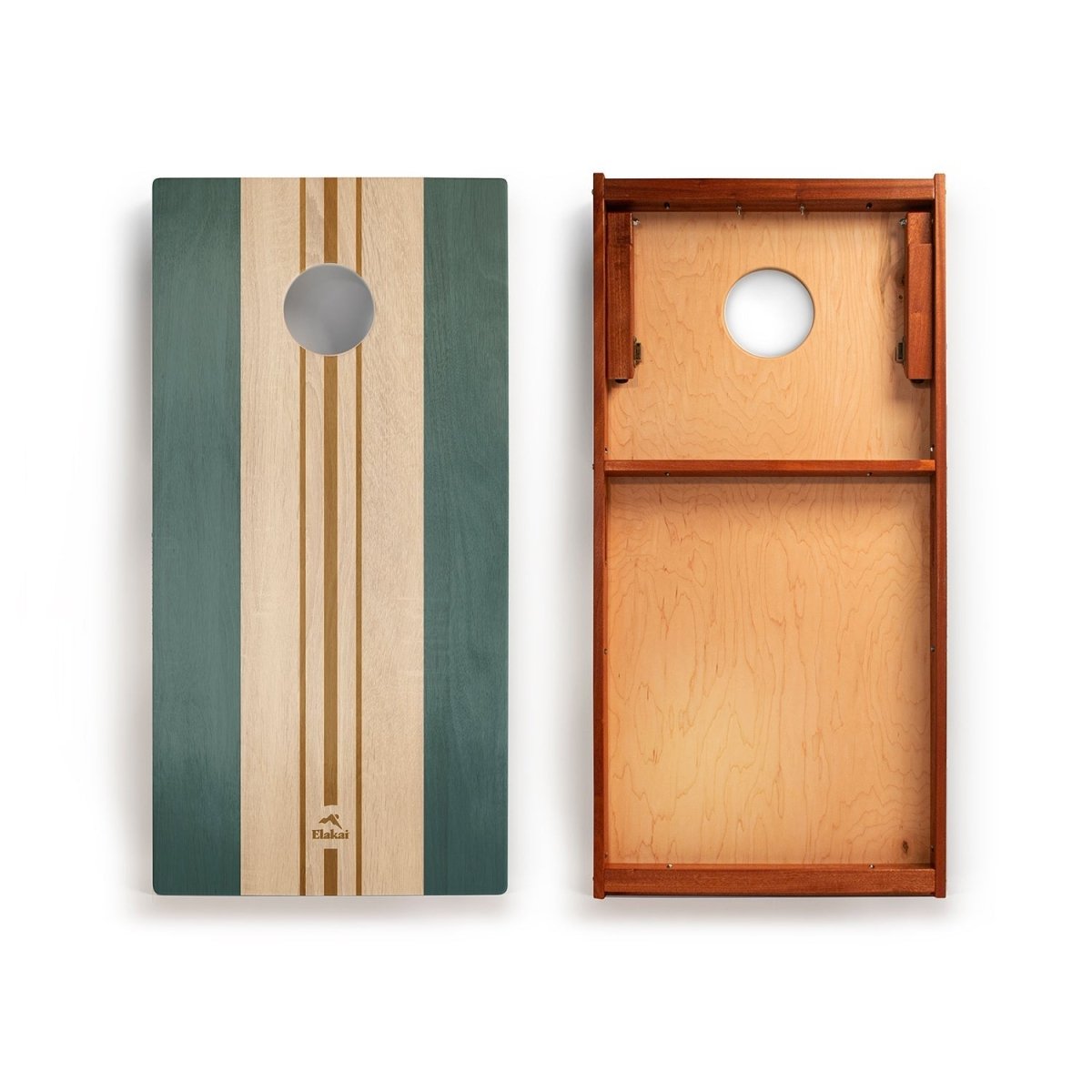 2ft x 4ft Graphic Wood Classic Cornhole Set | Coastal Surf Beach Collection - Atlantic Stripes EGCH24P-51 | American Cornhole Association