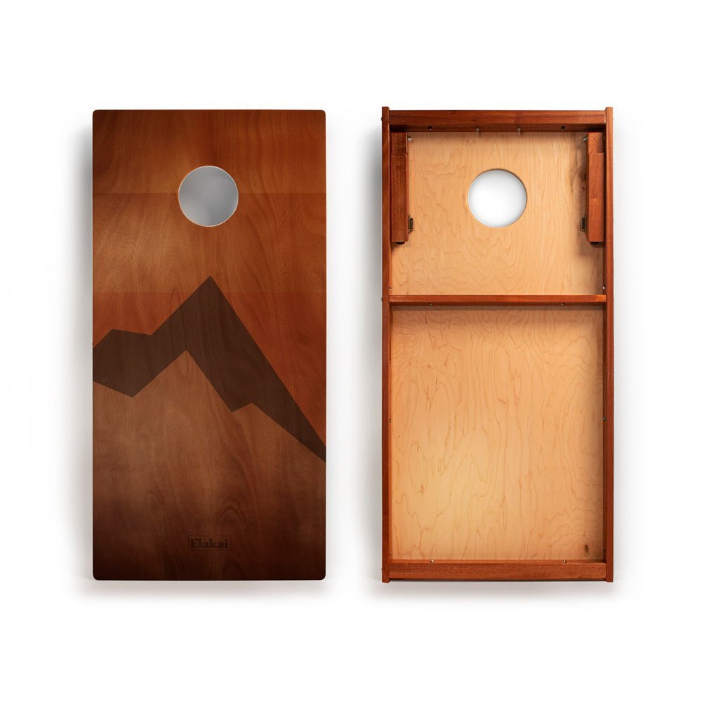 2ft x 4ft Graphic Wood Classic Cornhole Set | Modern Angle Collection - Retro Elakai EGCH24P-00 | American Cornhole Association