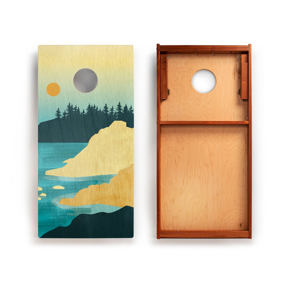 2ft x 4ft Graphic Wood Classic Cornhole Set | National Parks Inspired Collection - Acadia EGCH24P-10 | American Cornhole Association