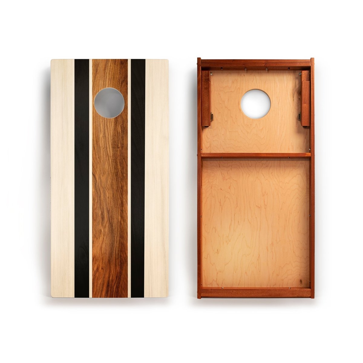 2ft x 4ft Graphic Wood Classic Cornhole Set | Natural Surf Beach Collection - Hermosa Stripes EGCH24P-53 | American Cornhole Association