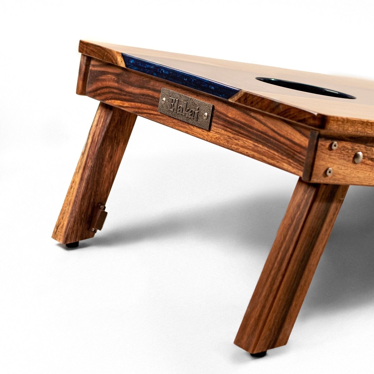 2ft x 4ft Resin & Wood Classic Cornhole Set | Live Edge River Collection - Blue Pearl EGCH24RLE-00 | American Cornhole Association