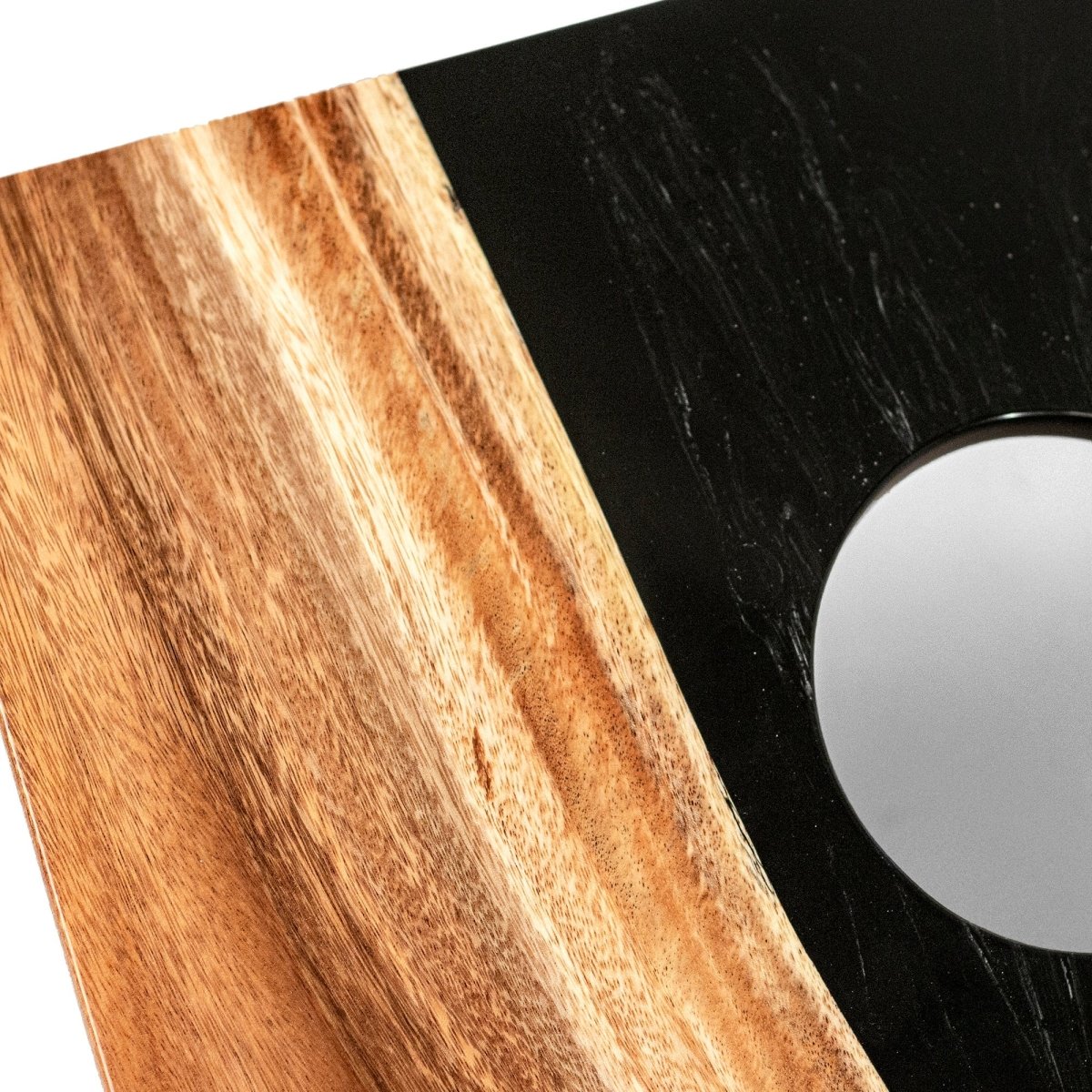 2x4 One of a Kind Black Epoxy Resin Live - Edge Wood Cornhole Boards, - American Cornhole Association