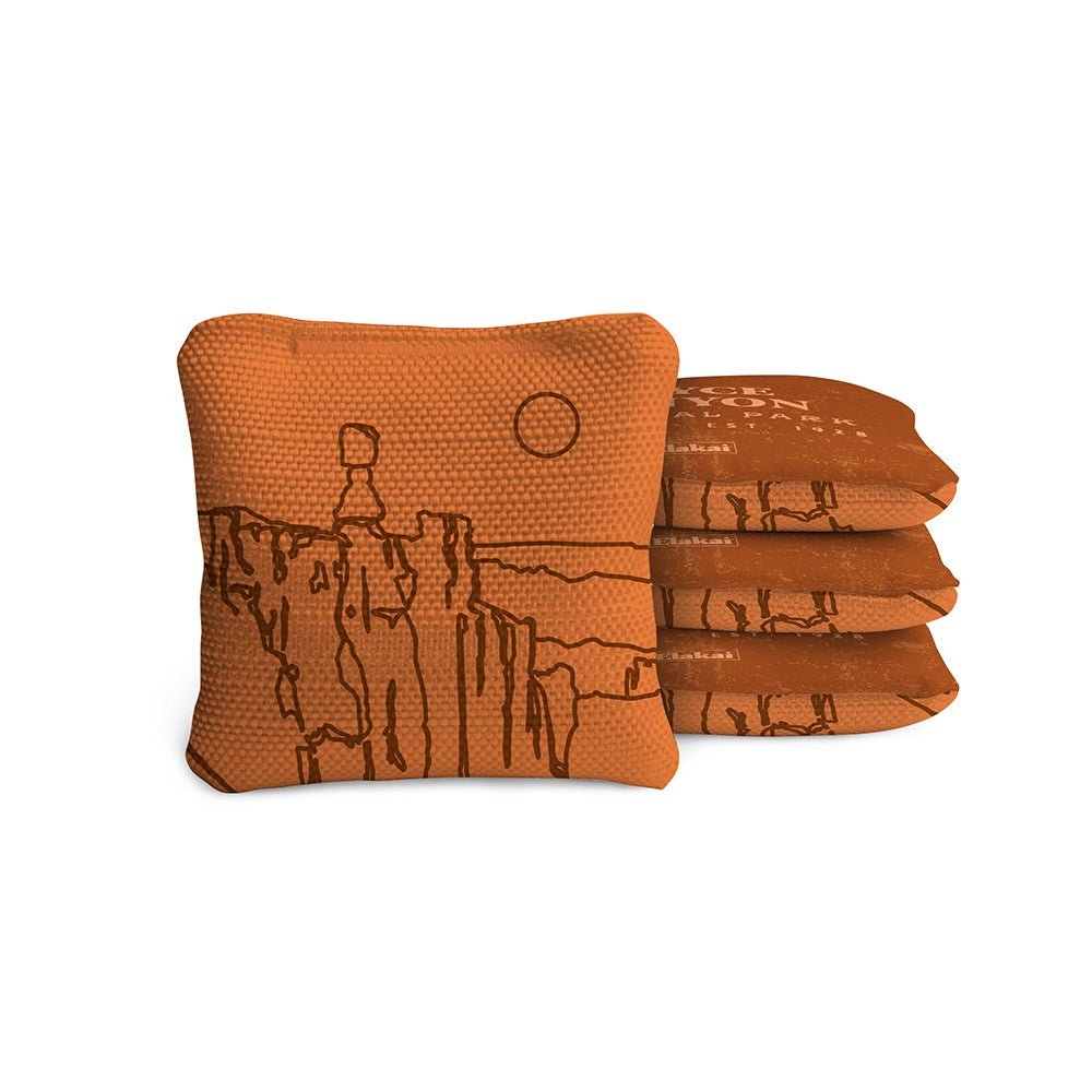 4 - in Travel Dual - Sided Cornhole Bags | National Parks Collection - Bryce Canyon Burnt Orange EGCB44TS-21 | American Cornhole Association