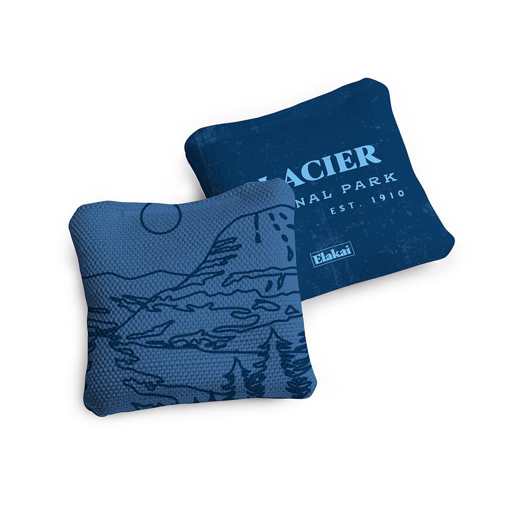4 - in Travel Dual - Sided Cornhole Bags | National Parks Collection - Glacier Bue EGCB44TS-24 | American Cornhole Association