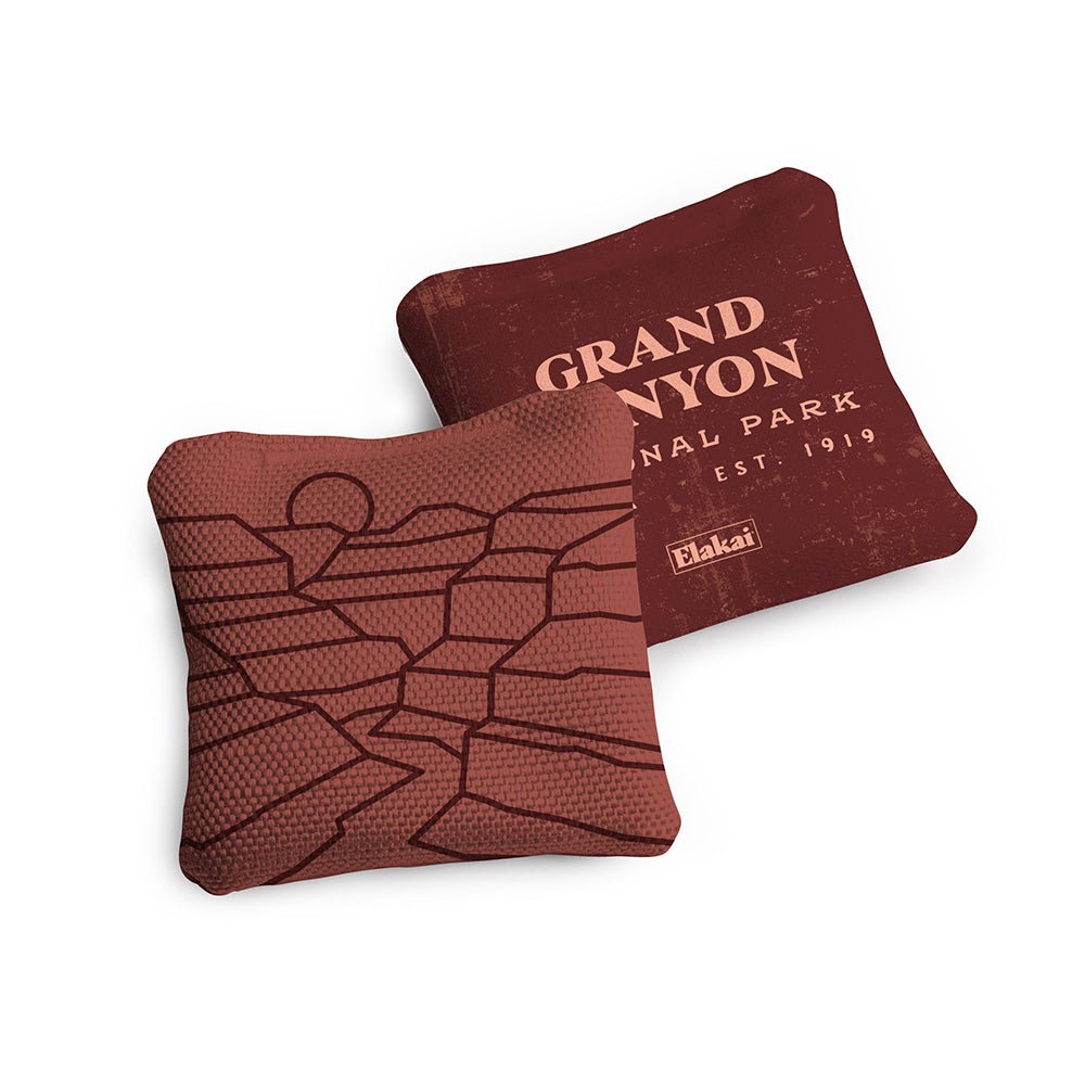 4 - in Travel Dual - Sided Cornhole Bags | National Parks Collection - Grand Canyon Burgundy EGCB44TS-27 | American Cornhole Association