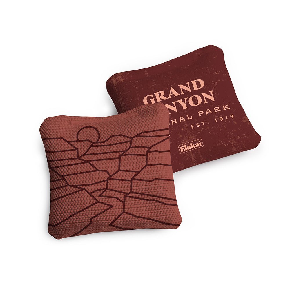 4 - in Travel Dual - Sided Cornhole Bags | National Parks Collection - Grand Canyon Burgundy EGCB44TS-27 | American Cornhole Association