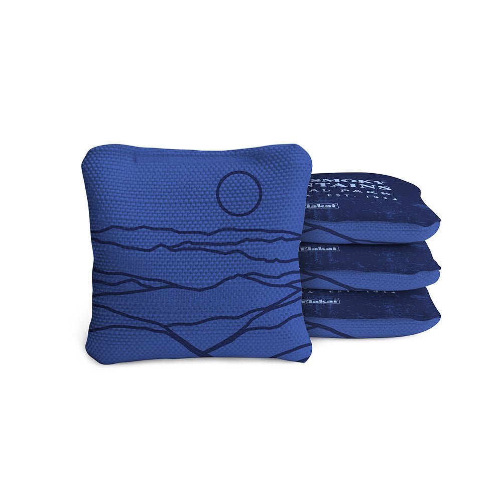 4 - in Travel Dual - Sided Cornhole Bags | National Parks Collection - Great Smoky Mountains Blue EGCB44TS-30 | American Cornhole Association