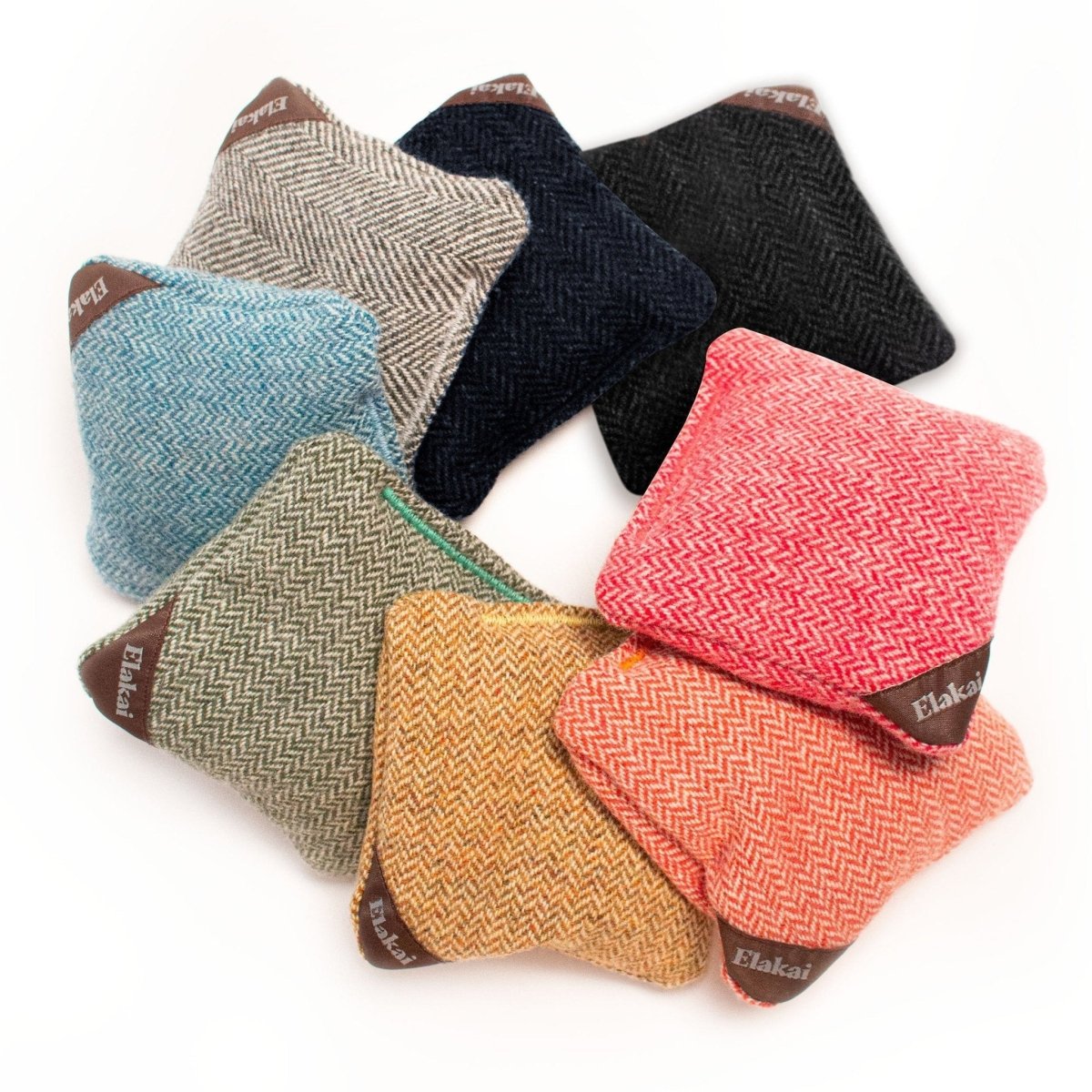 4-in Travel Herringbone Cornhole Bags | Premium All-Weather Collection - Cardinal Red EGCB44H-05 | American Cornhole Association