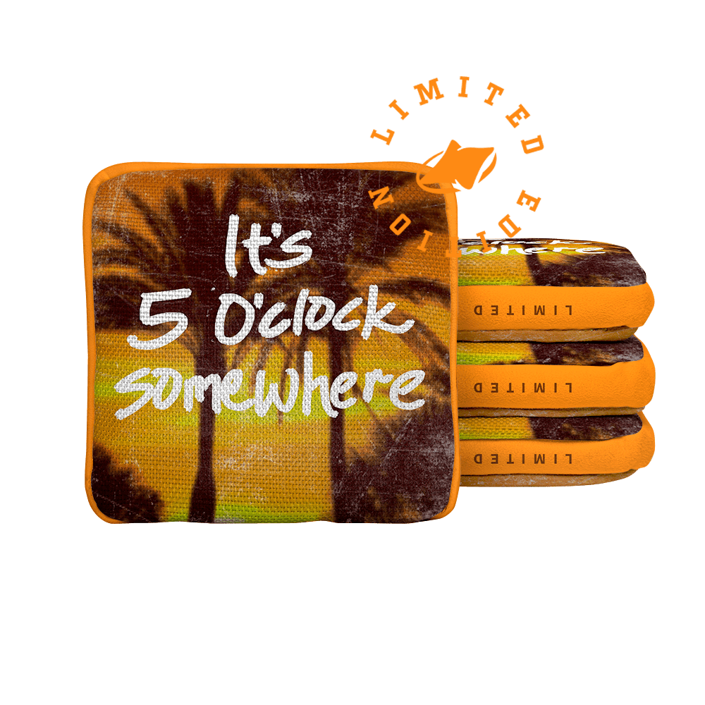 5 O'Clock Somewhere Limited Edition Synergy Edge Cornhole Bags | 07.24 Drop, - American Cornhole Association