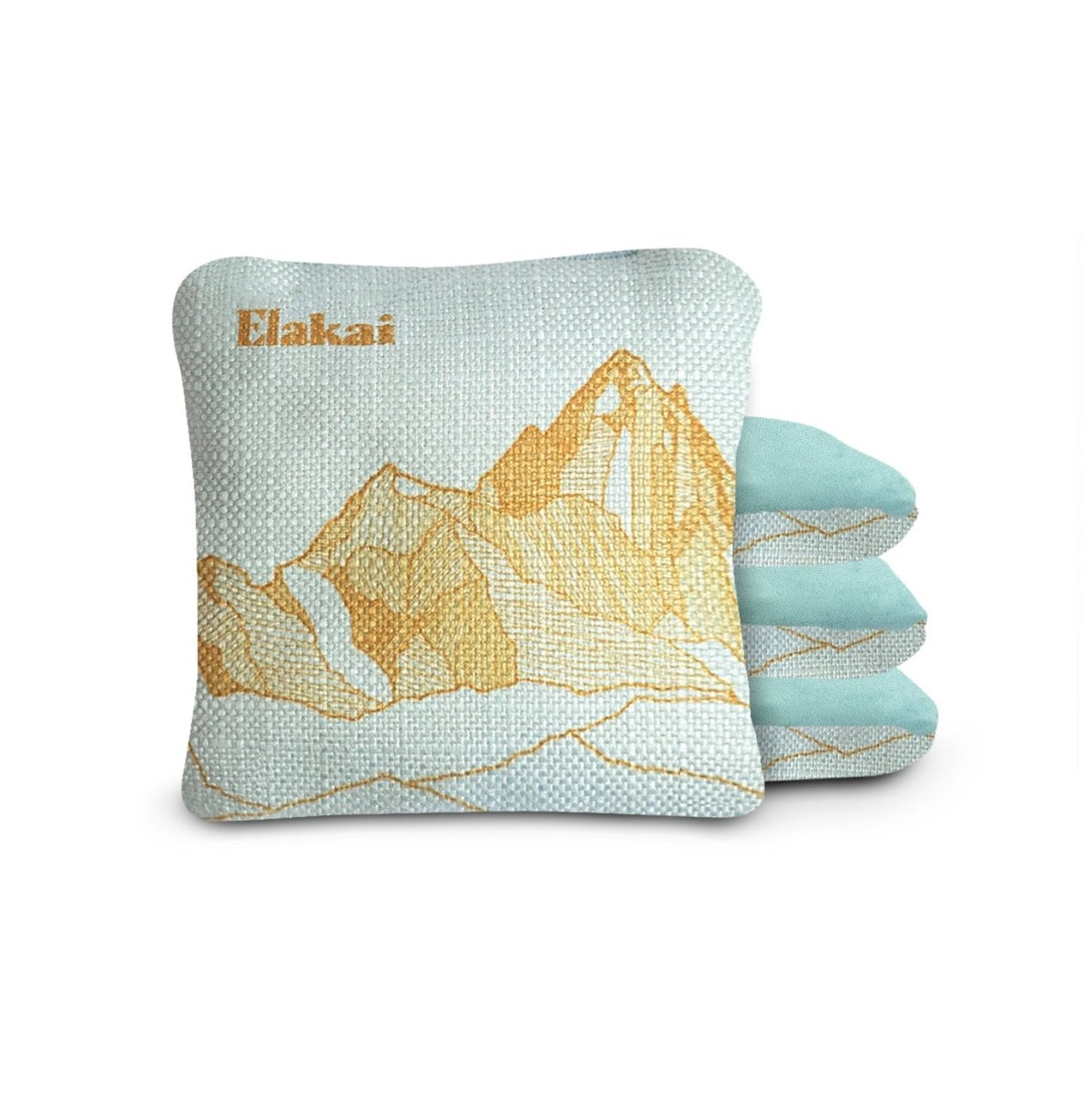 6 - in Dual - Sided Cornhole Bags | Mt. Elakai Design Collection - Light Blue Mineral EGCB66TS-05 | American Cornhole Association