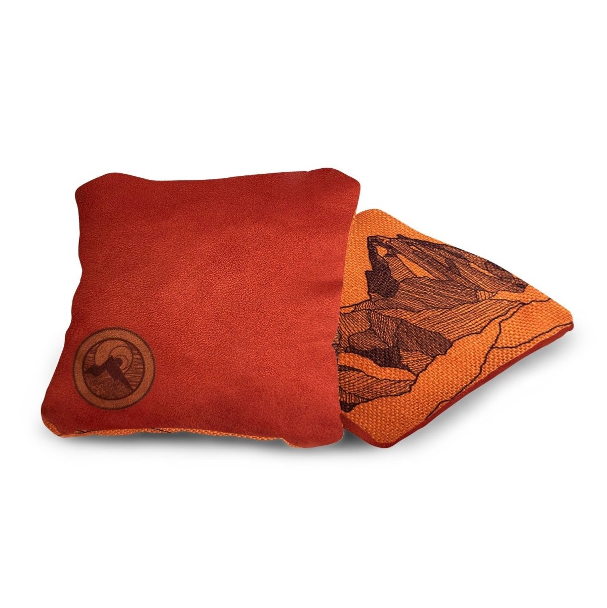 6 - in Dual - Sided Cornhole Bags | Mt. Elakai Design Collection - Orange Horizon EGCB66TS-01 | American Cornhole Association