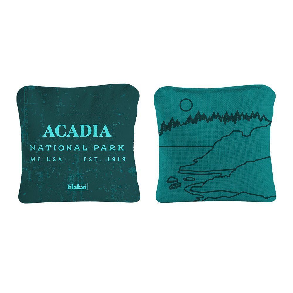 6 - in Dual - Sided Cornhole Bags | National Parks Collection - Acadia Teal EGCB66TS-17 | American Cornhole Association