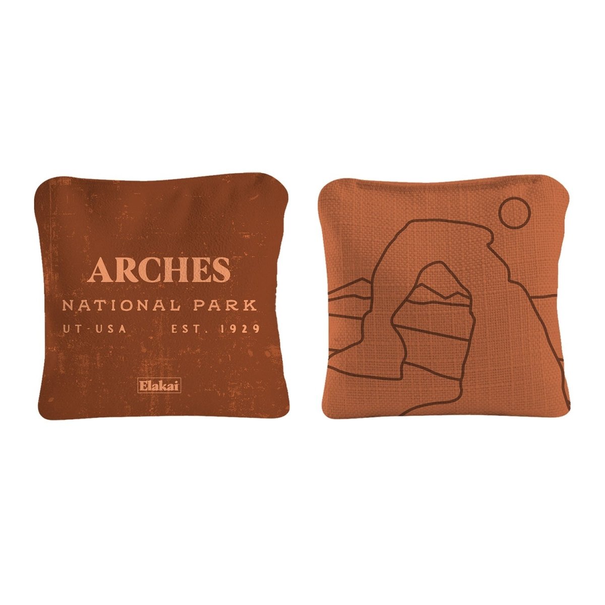 6 - in Dual - Sided Cornhole Bags | National Parks Collection - Arches Burnt Orange EGCB66TS-18 | American Cornhole Association