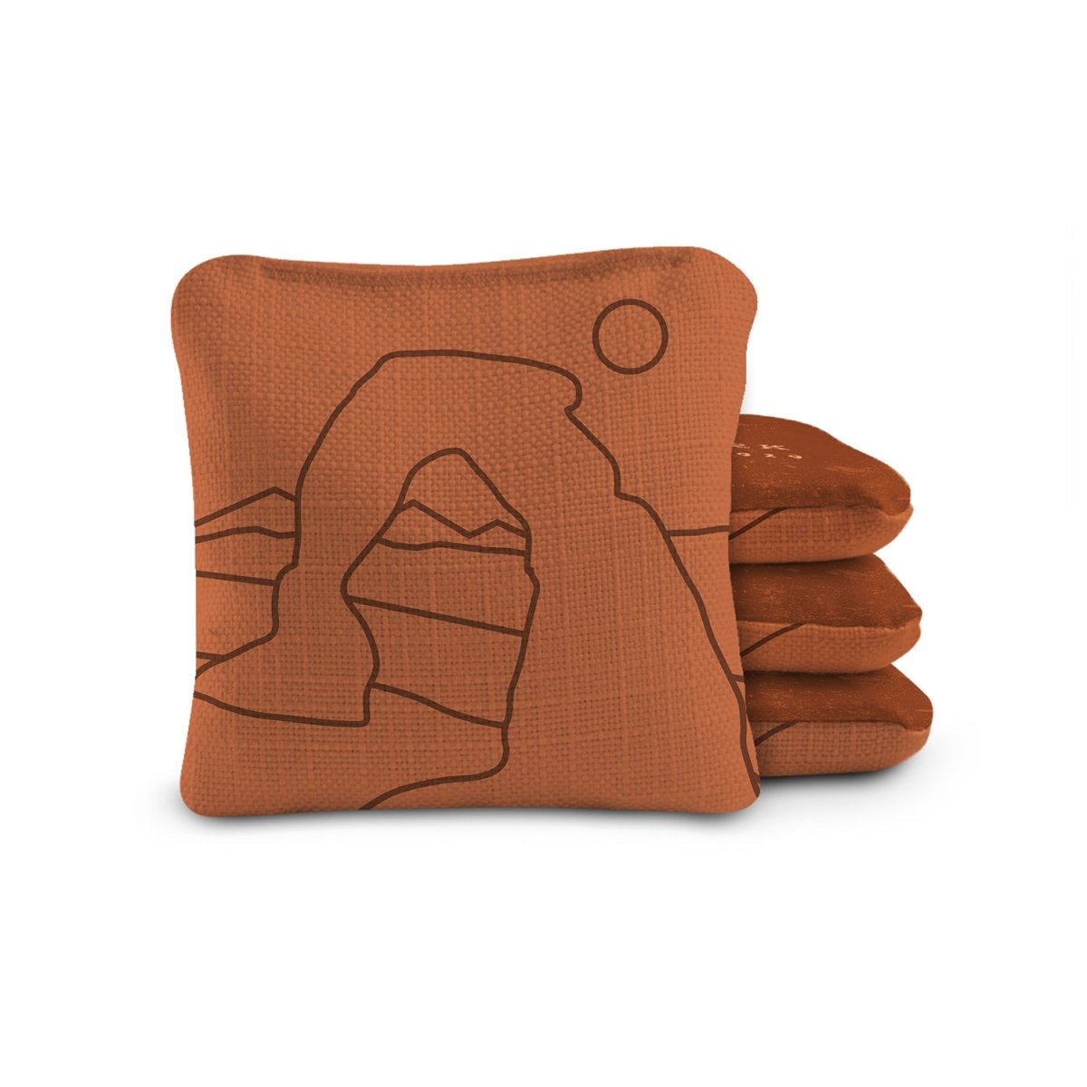 6 - in Dual - Sided Cornhole Bags | National Parks Collection - Arches Burnt Orange EGCB66TS-18 | American Cornhole Association