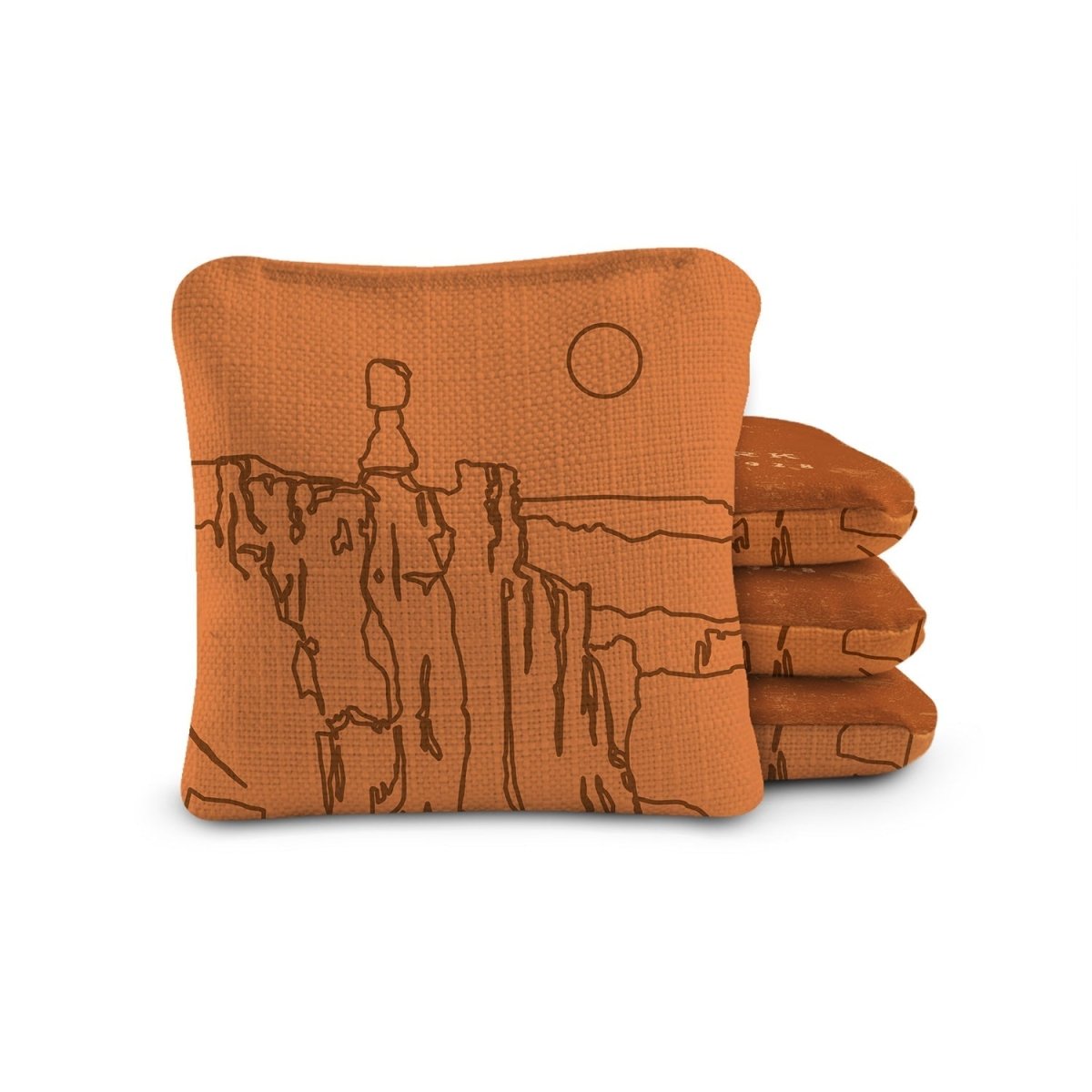6 - in Dual - Sided Cornhole Bags | National Parks Collection - Bryce Canyon Burnt Orange EGCB66TS-21 | American Cornhole Association