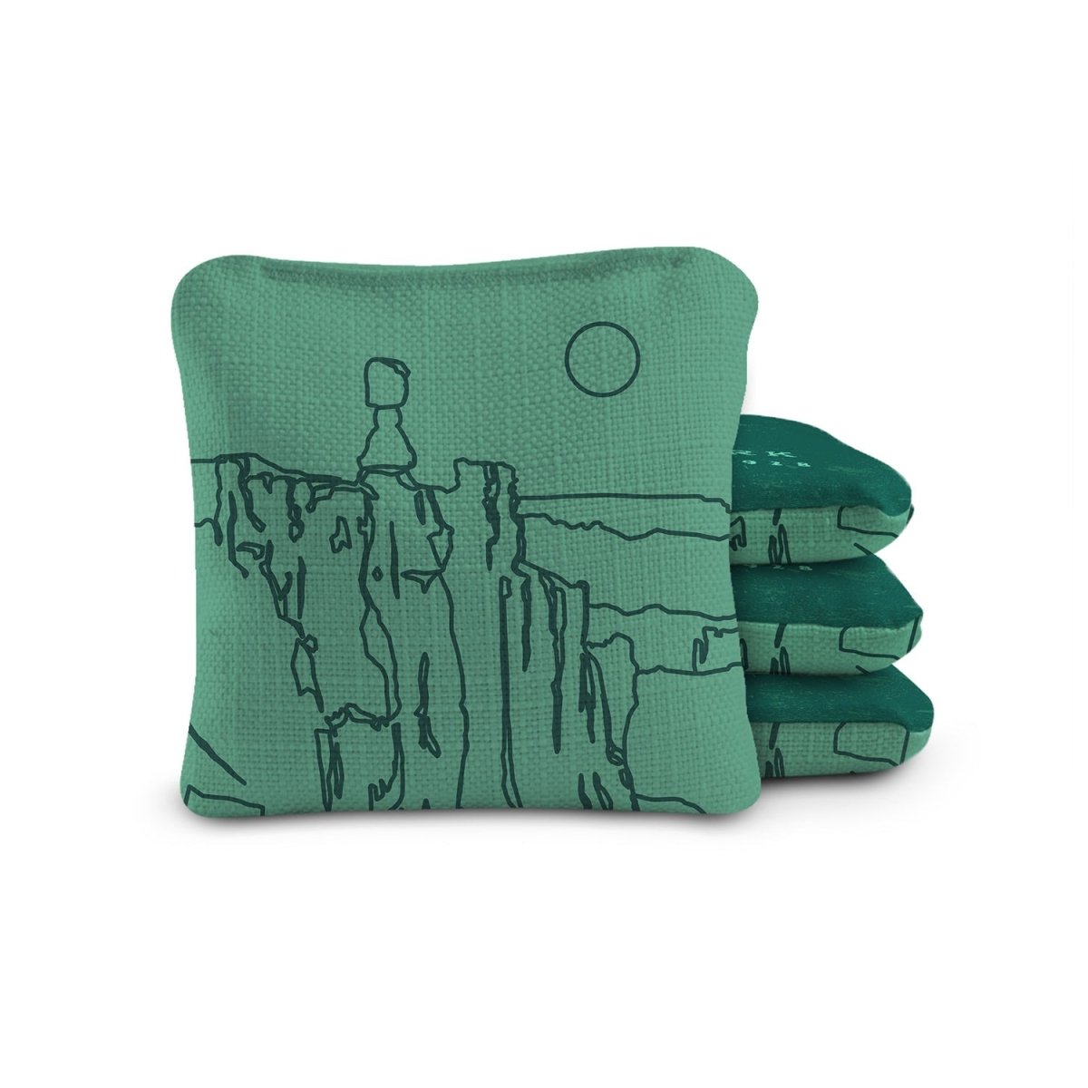 6 - in Dual - Sided Cornhole Bags | National Parks Collection - Bryce Canyon Green EGCB66TS-20 | American Cornhole Association