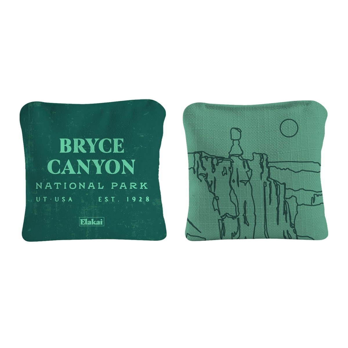 6 - in Dual - Sided Cornhole Bags | National Parks Collection - Bryce Canyon Green EGCB66TS-20 | American Cornhole Association