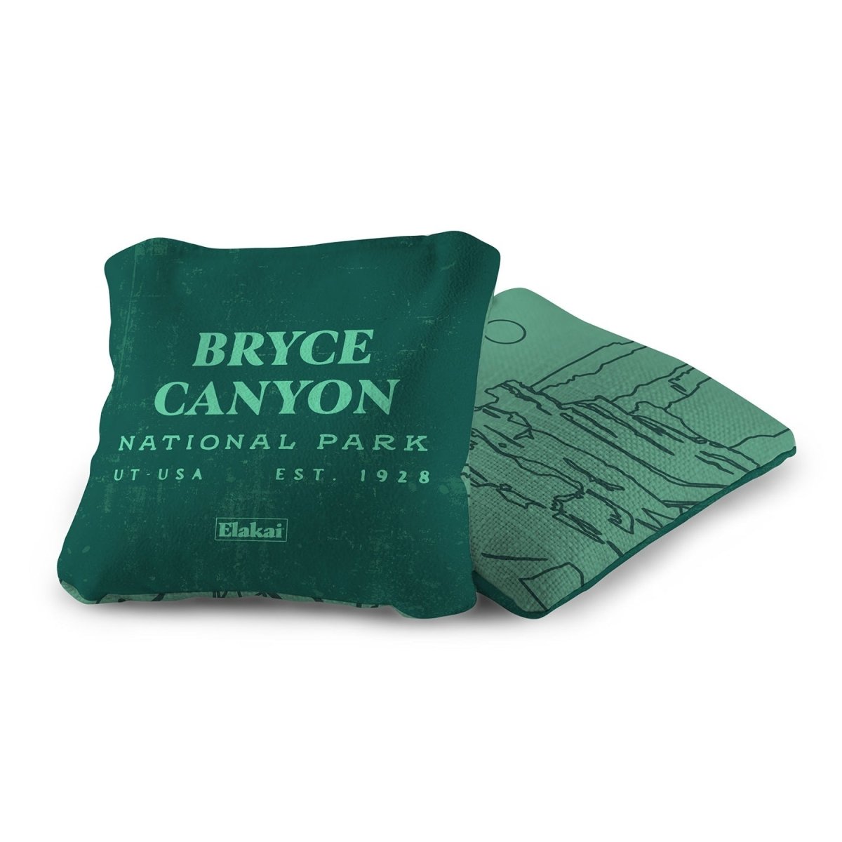 6 - in Dual - Sided Cornhole Bags | National Parks Collection - Bryce Canyon Green EGCB66TS-20 | American Cornhole Association