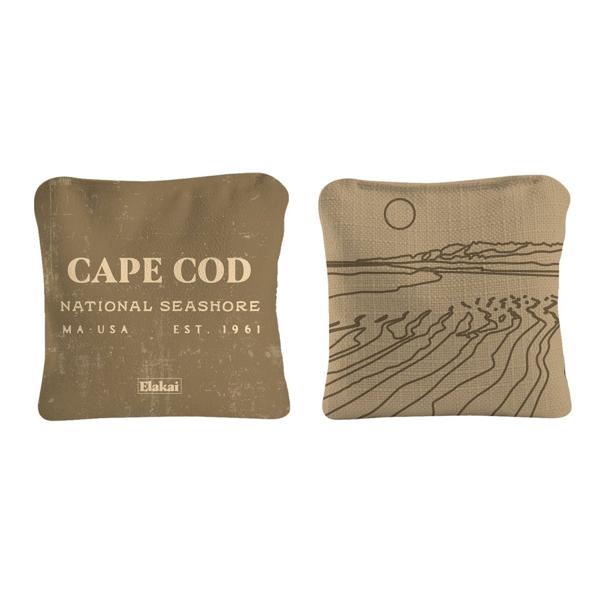 6 - in Dual - Sided Cornhole Bags | National Parks Collection - Cape Cod Tan EGCB66TS-23 | American Cornhole Association