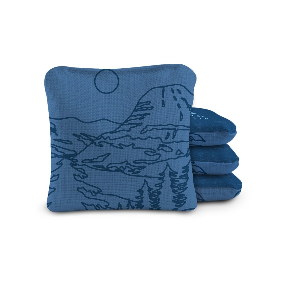 6 - in Dual - Sided Cornhole Bags | National Parks Collection - Glacier Blue EGCB66TS-24 | American Cornhole Association