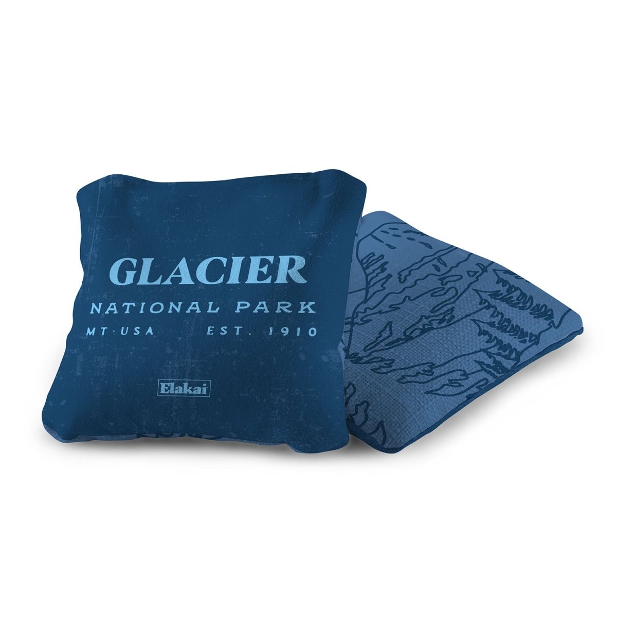 6 - in Dual - Sided Cornhole Bags | National Parks Collection - Glacier Blue EGCB66TS-24 | American Cornhole Association