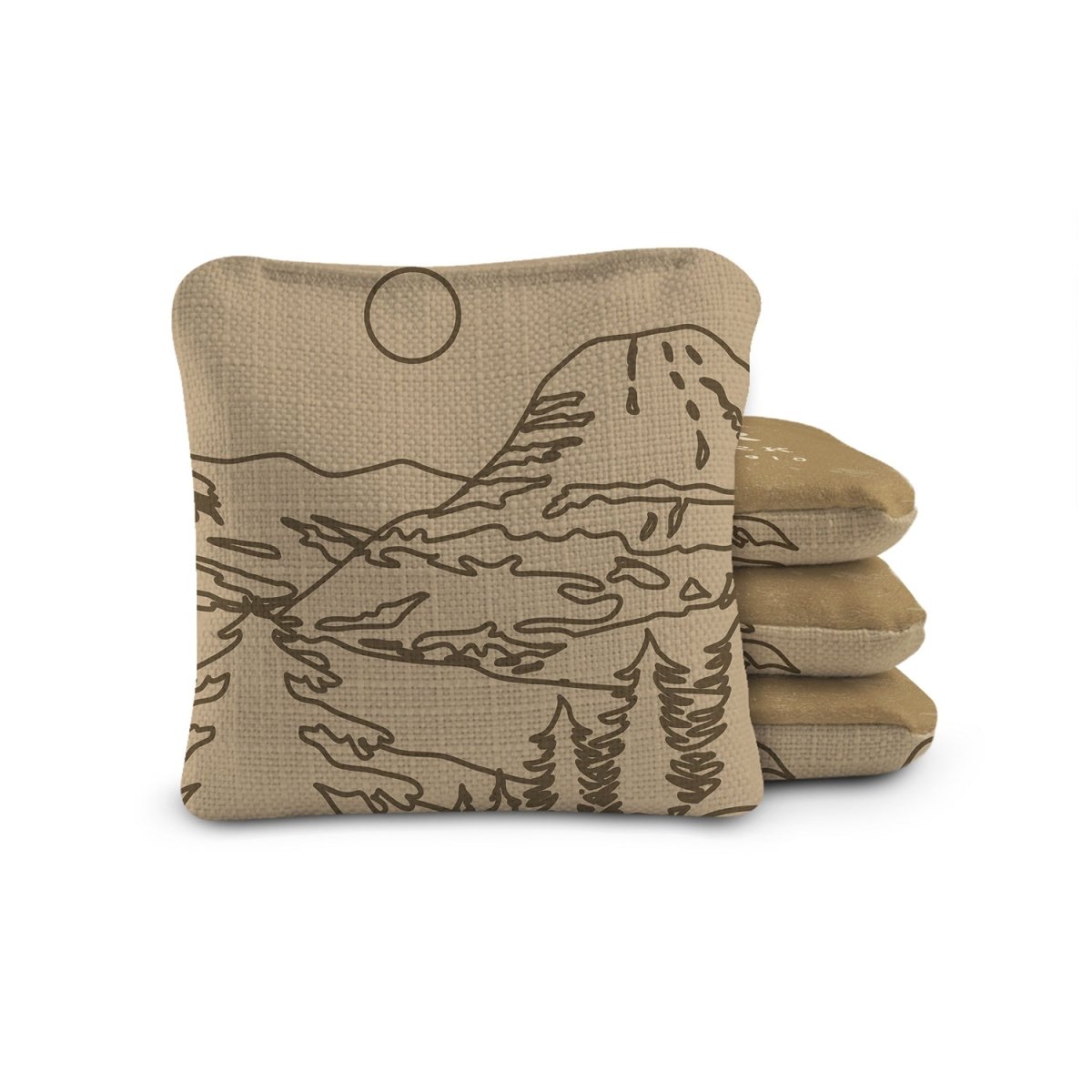 6 - in Dual - Sided Cornhole Bags | National Parks Collection - Glacier Tan EGCB66TS-25 | American Cornhole Association