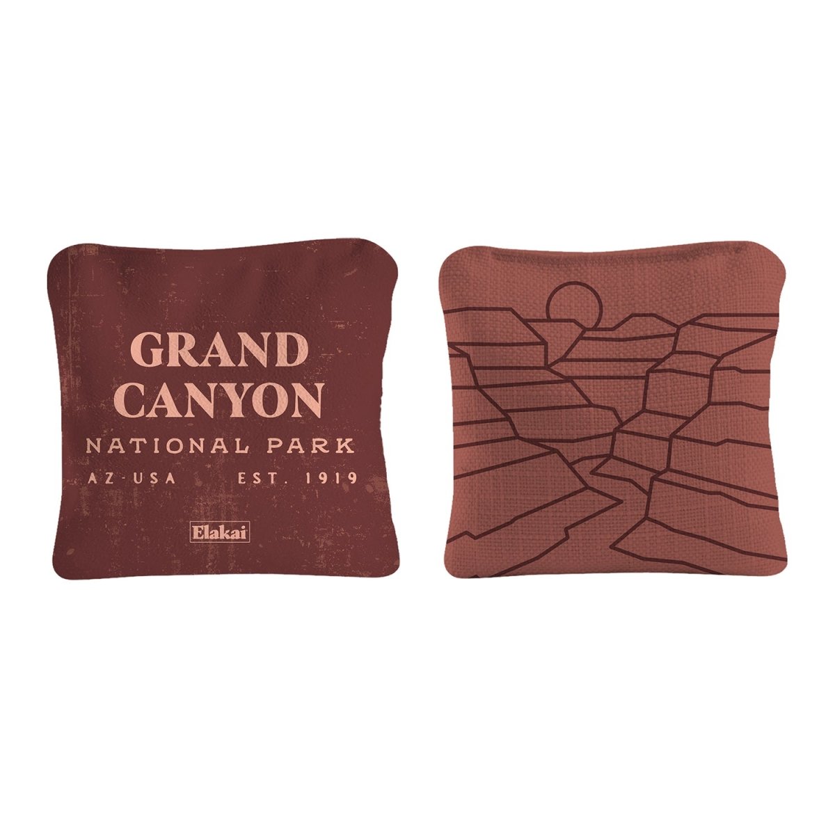 6 - in Dual - Sided Cornhole Bags | National Parks Collection - Grand Canyon Burgundy EGCB66TS-27 | American Cornhole Association