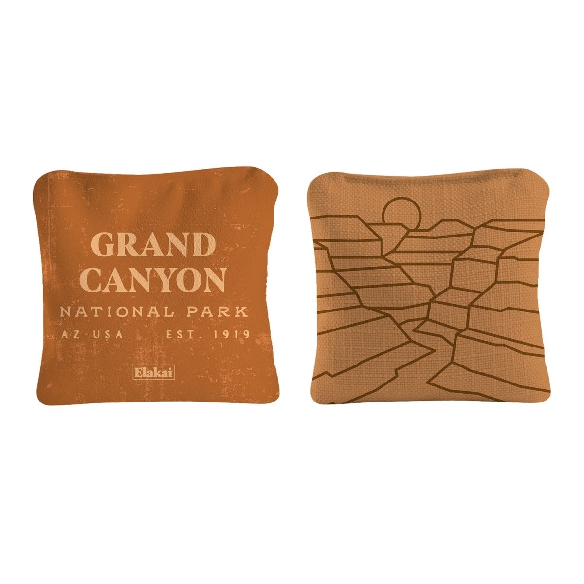 6 - in Dual - Sided Cornhole Bags | National Parks Collection - Grand Canyon Sienna EGCB66TS-26 | American Cornhole Association