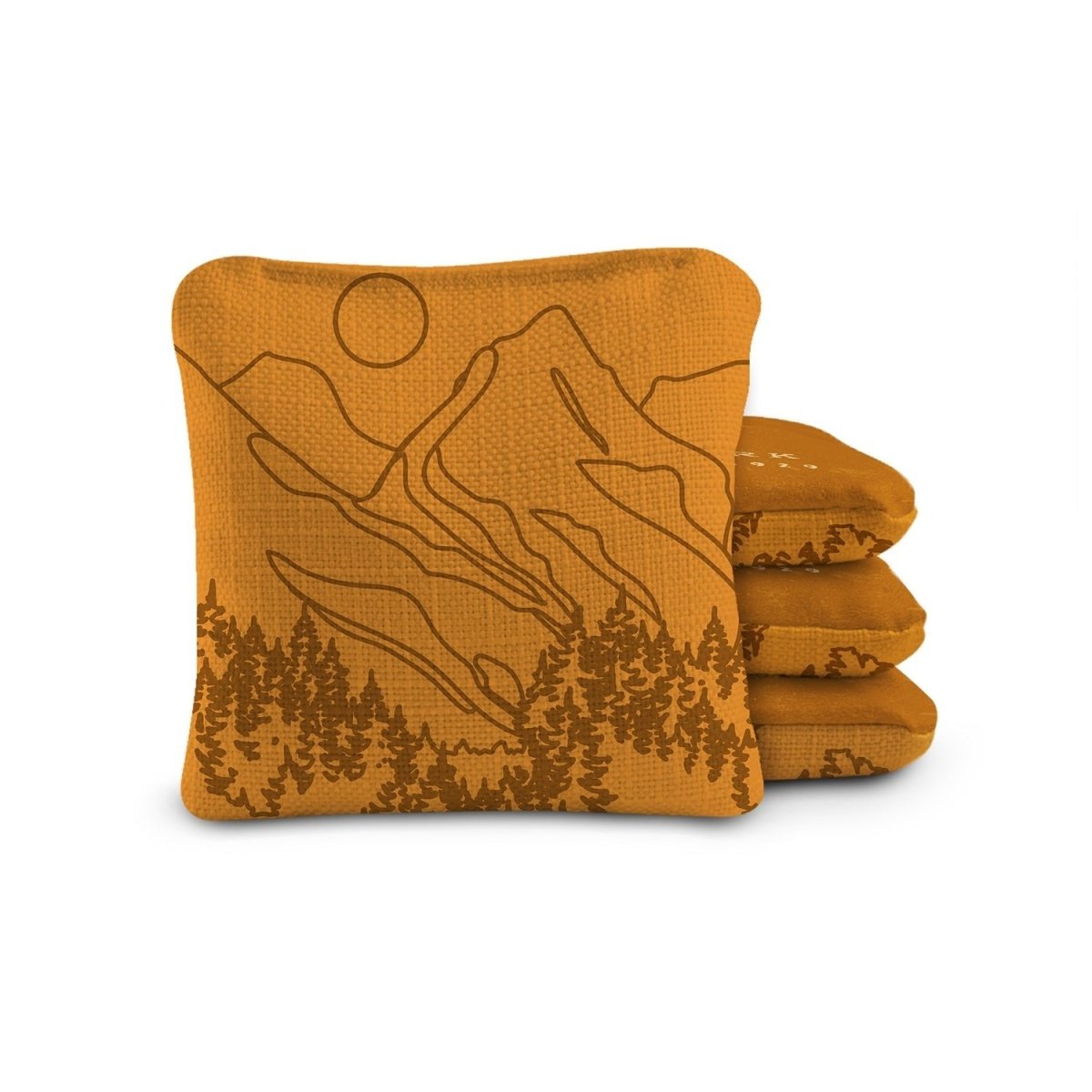 6 - in Dual - Sided Cornhole Bags | National Parks Collection - Grand Teton Sienna EGCB66TS-28 | American Cornhole Association