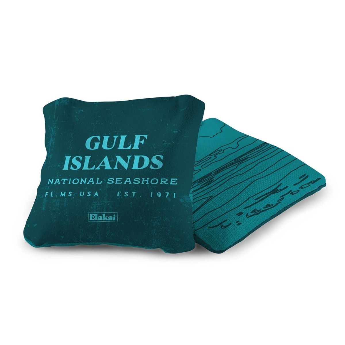 6 - in Dual - Sided Cornhole Bags | National Parks Collection - Gulf Islands Shore Teal EGCB66TS-32 | American Cornhole Association