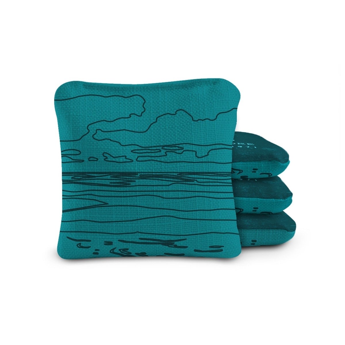 6 - in Dual - Sided Cornhole Bags | National Parks Collection - Gulf Islands Shore Teal EGCB66TS-32 | American Cornhole Association