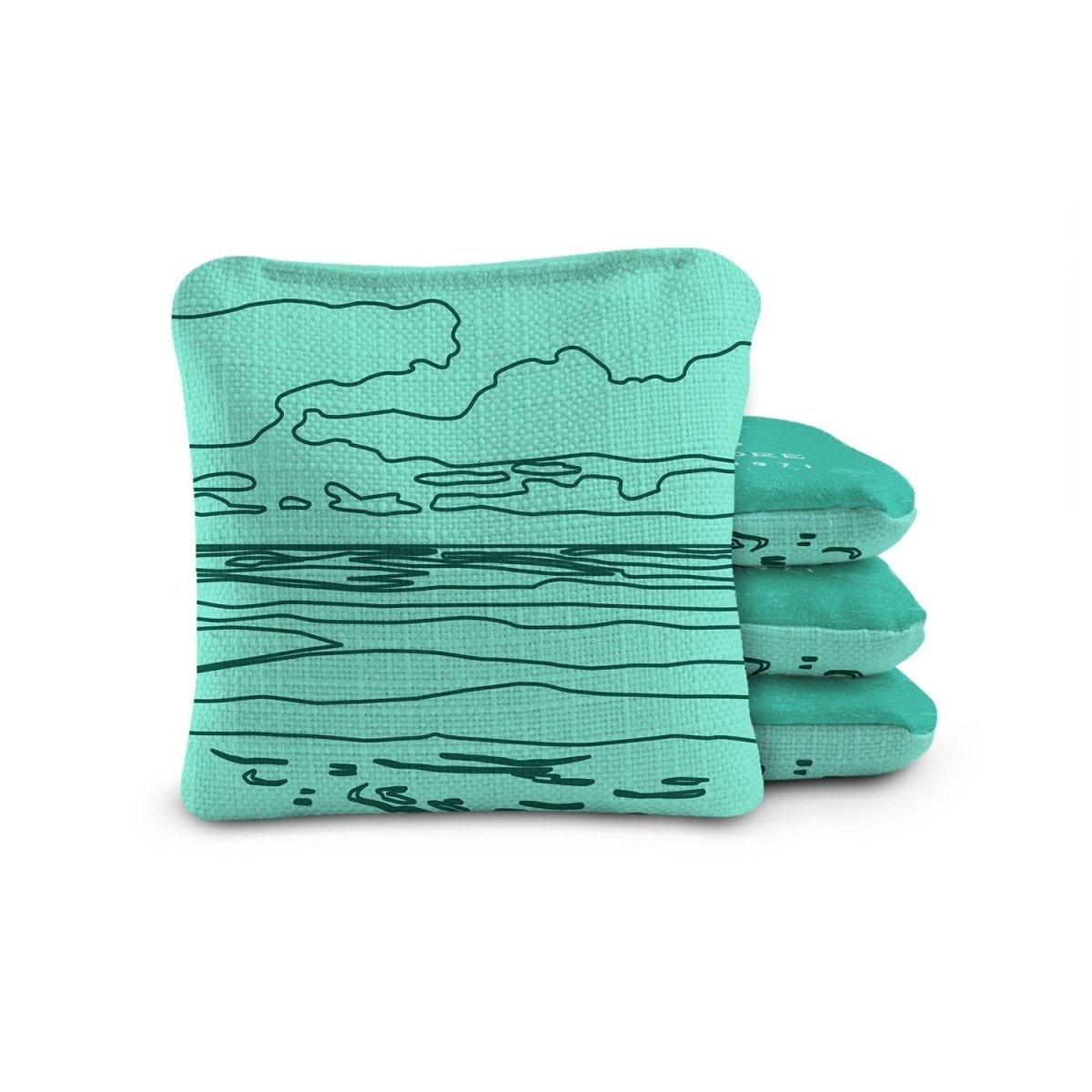 6 - in Dual - Sided Cornhole Bags | National Parks Collection - Gulf Islands Shore Turquoise EGCB66TS-33 | American Cornhole Association