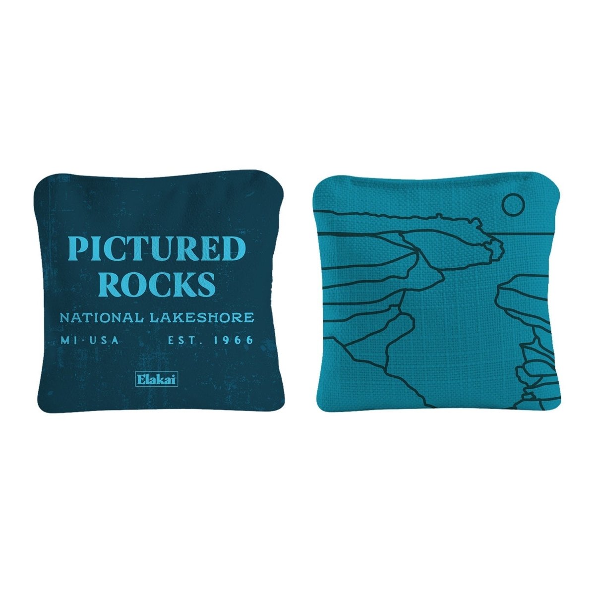 6 - in Dual - Sided Cornhole Bags | National Parks Collection - Pictured Rocks Blue EGCB66TS-40 | American Cornhole Association