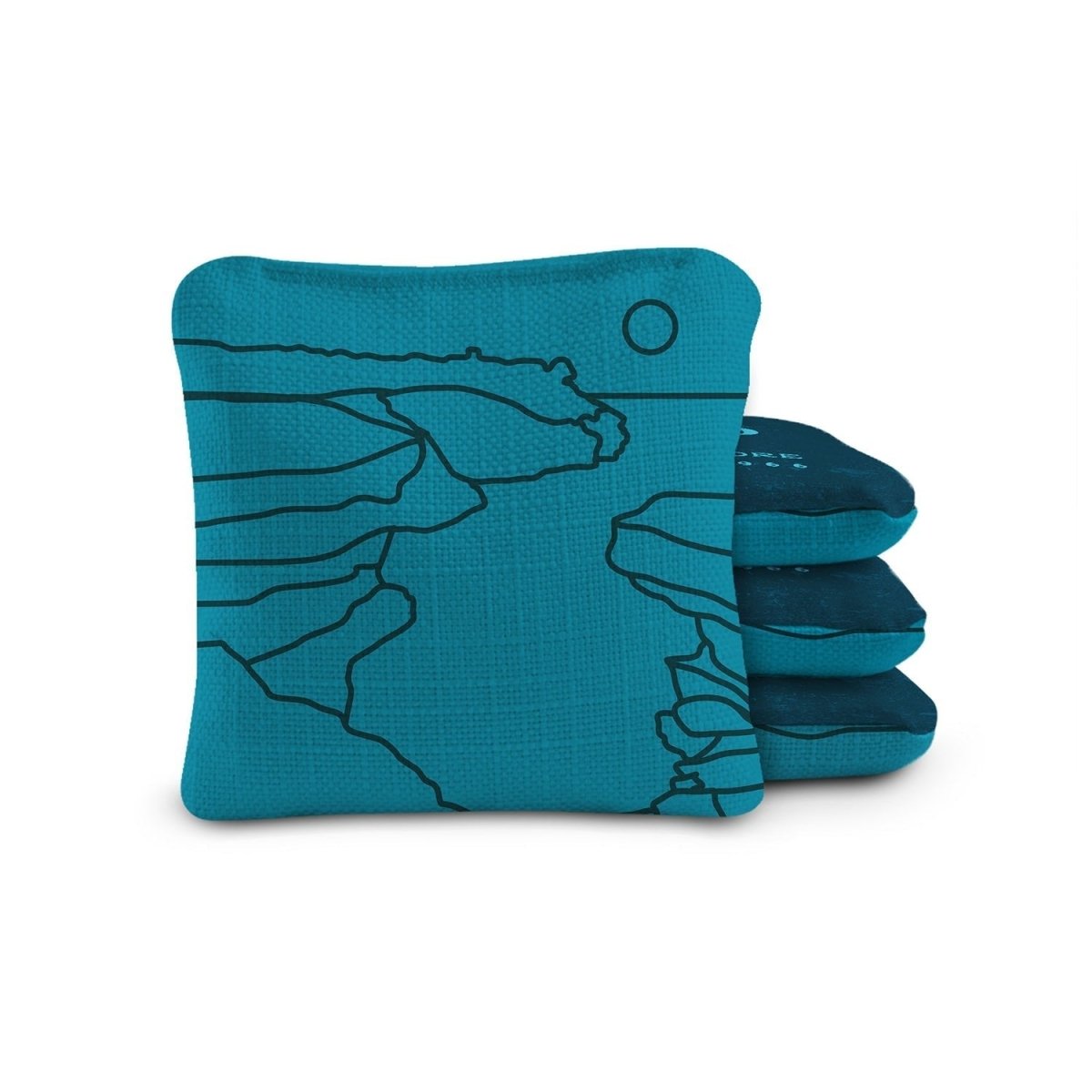 6 - in Dual - Sided Cornhole Bags | National Parks Collection - Pictured Rocks Blue EGCB66TS-40 | American Cornhole Association