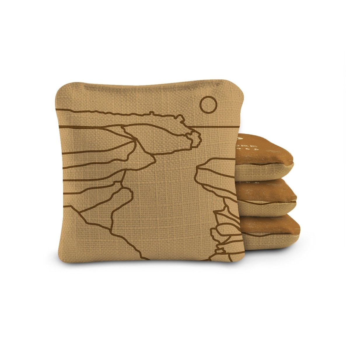 6 - in Dual - Sided Cornhole Bags | National Parks Collection - Pictured Rocks Tan EGCB66TS-41 | American Cornhole Association