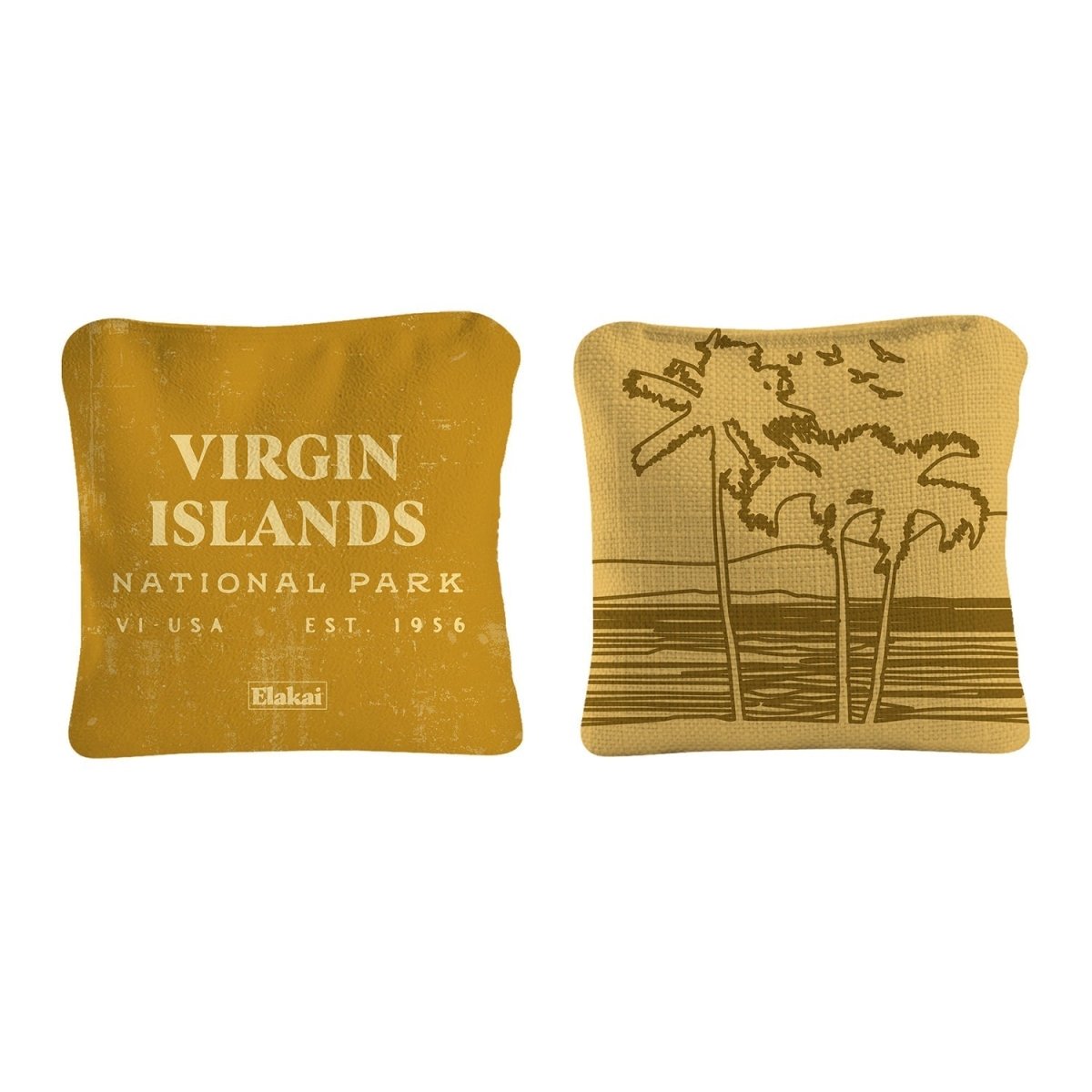 6 - in Dual - Sided Cornhole Bags | National Parks Collection - Virgin Islands Gold EGCB66TS-47 | American Cornhole Association