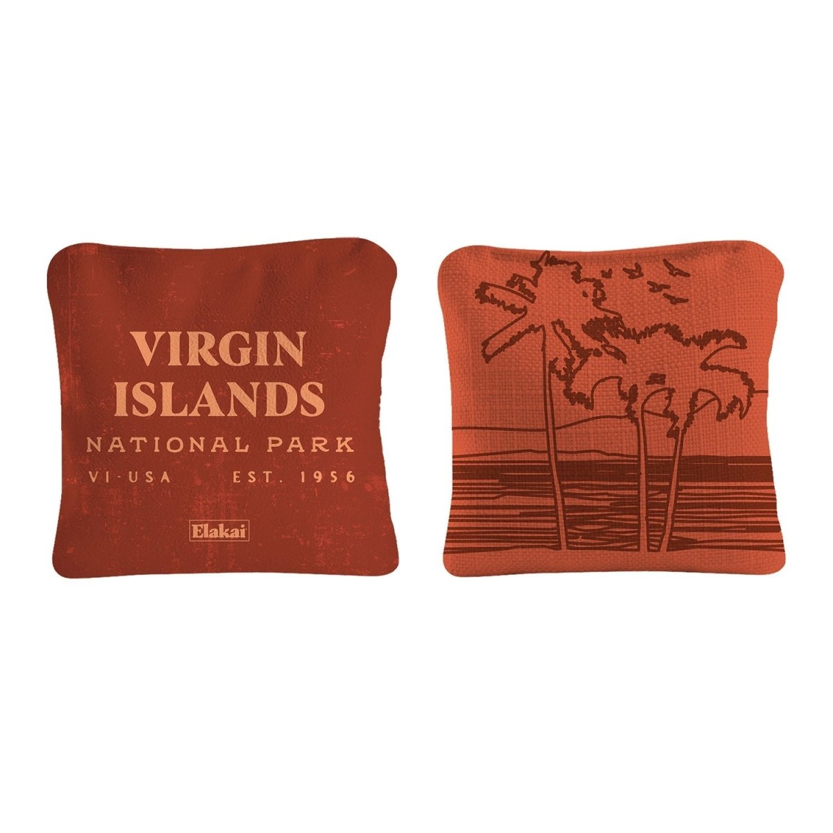 6 - in Dual - Sided Cornhole Bags | National Parks Collection - Virgin Islands Scarlet EGCB66TS-46 | American Cornhole Association