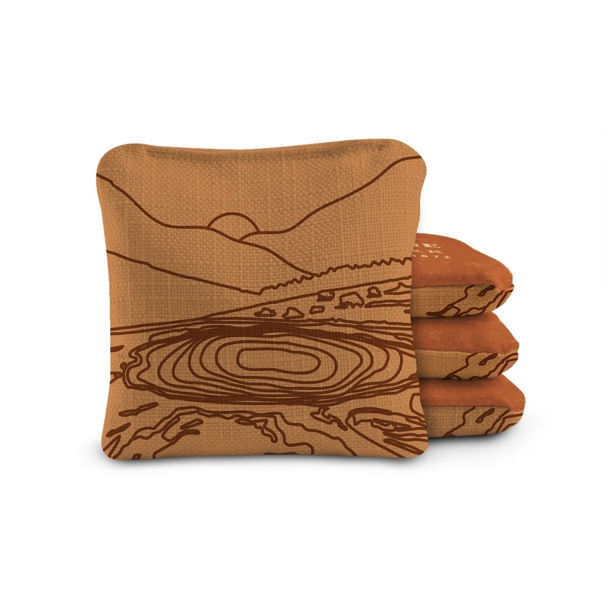 6 - in Dual - Sided Cornhole Bags | National Parks Collection - Yellowstone Burnt Orange EGCB66TS-48 | American Cornhole Association
