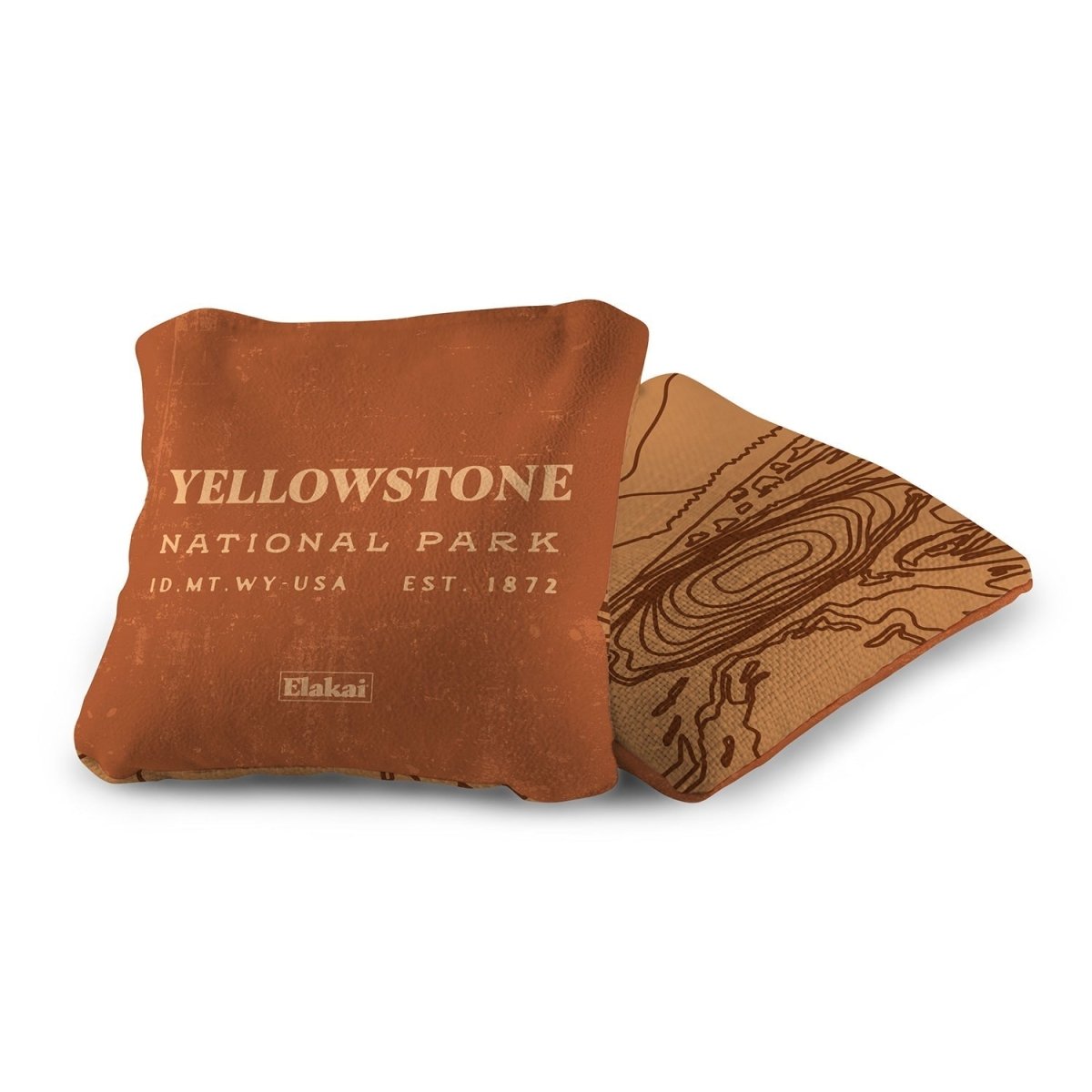 6 - in Dual - Sided Cornhole Bags | National Parks Collection - Yellowstone Burnt Orange EGCB66TS-48 | American Cornhole Association