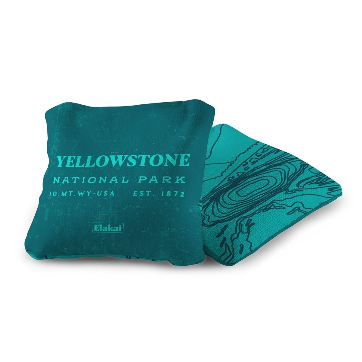 6 - in Dual - Sided Cornhole Bags | National Parks Collection - Yellowstone Teal EGCB66TS-49 | American Cornhole Association
