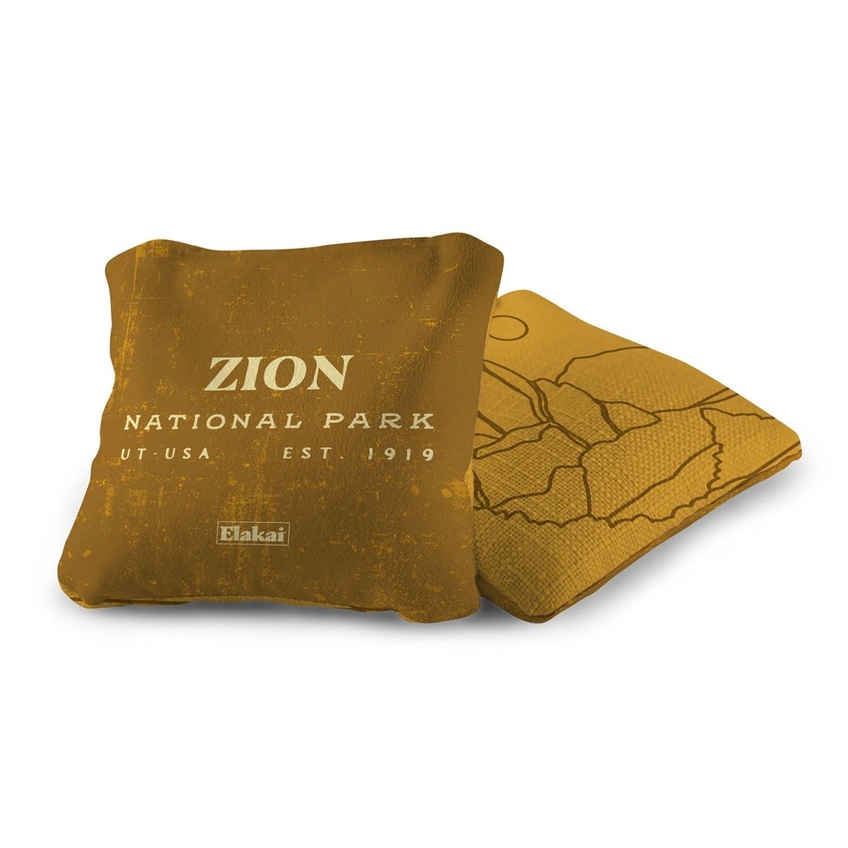 6 - in Dual - Sided Cornhole Bags | National Parks Collection - Zion Gold EGCB66TS-52 | American Cornhole Association