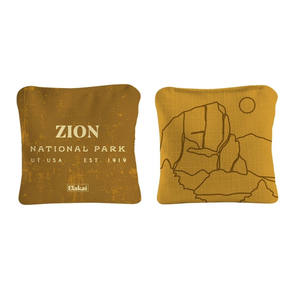 6 - in Dual - Sided Cornhole Bags | National Parks Collection - Zion Gold EGCB66TS-52 | American Cornhole Association