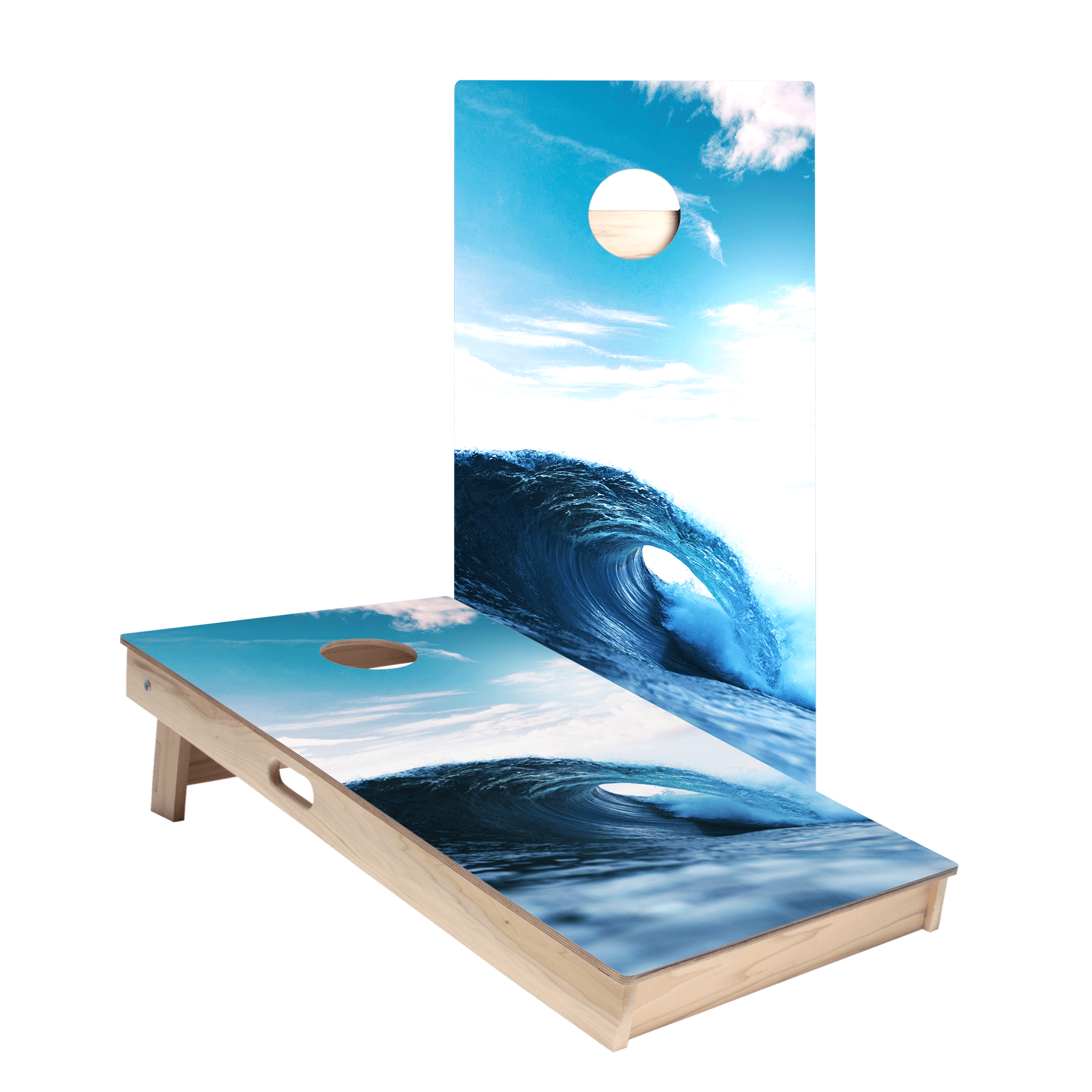 Ocean Wave Star Cornhole Boards