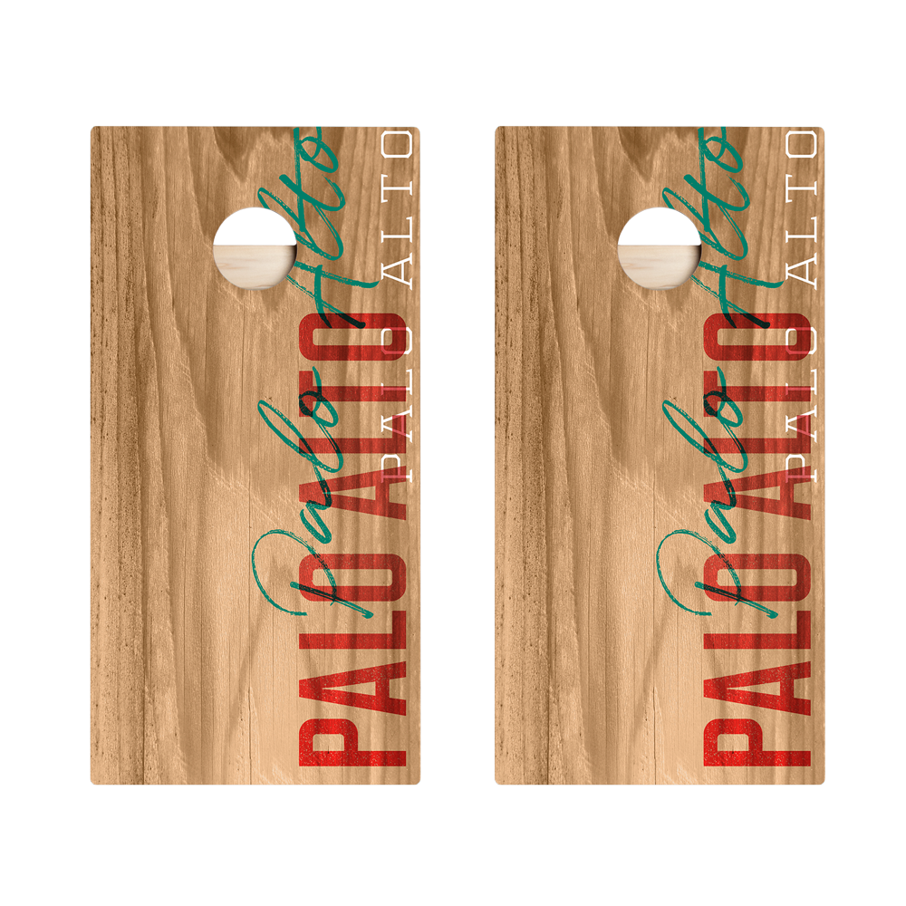 Palo Alto Campus Gameday Star Cornhole Boards